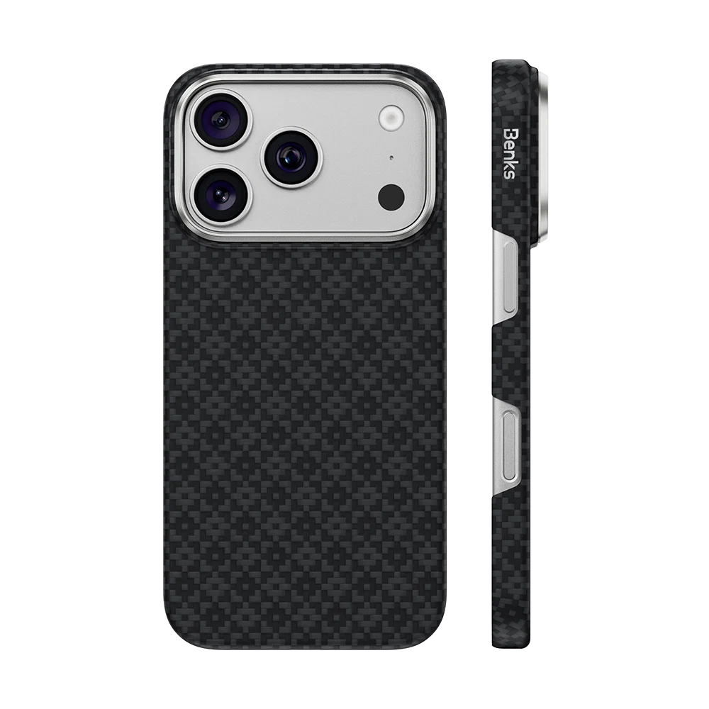 BENKS ARMORGRID AIR C1 PHONE CASE BUILT WITH KEVLAR® IP18 PRO MAX -17 PRO MAX BLACK