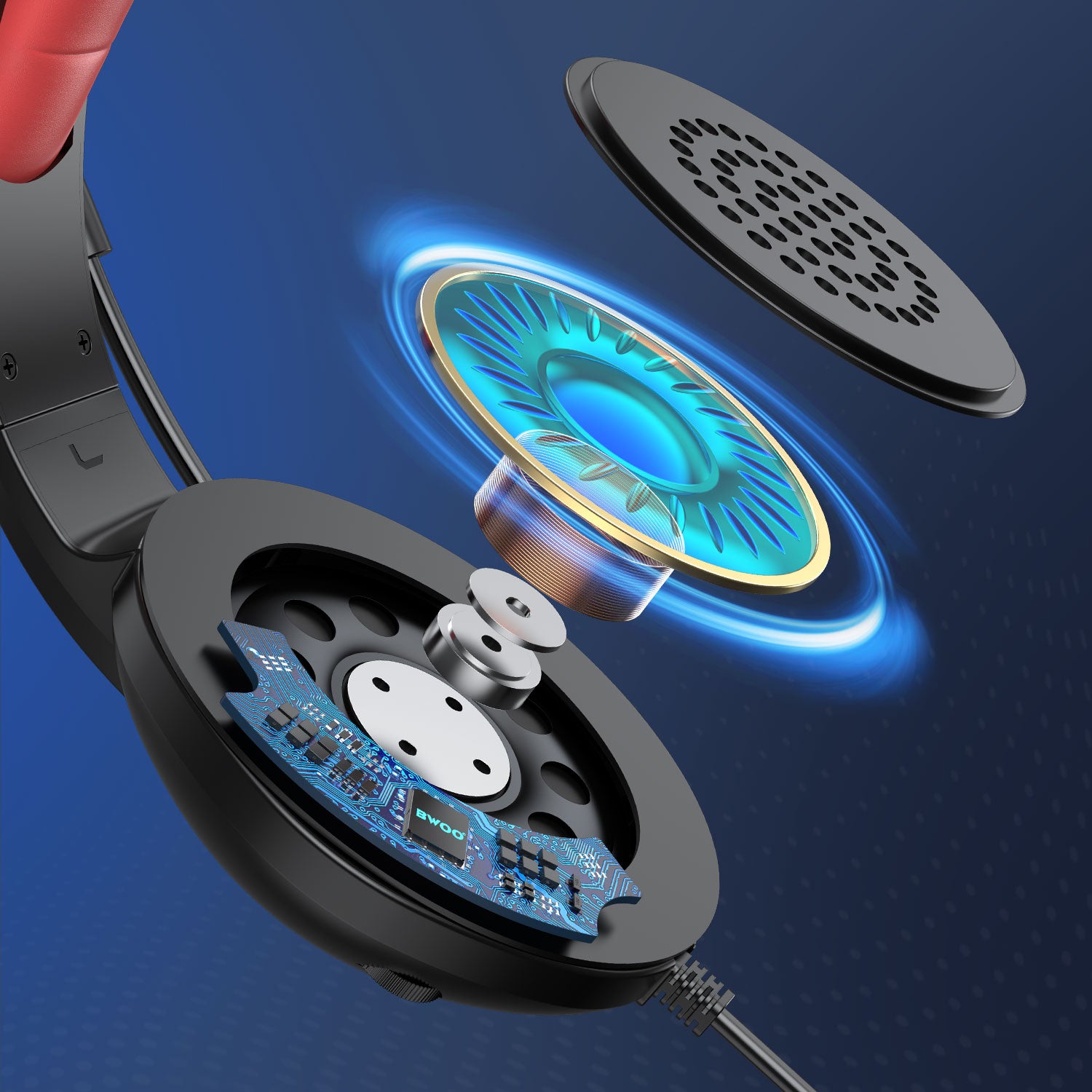 Stereo Surround Sound Wired Gaming Headphone with Mic