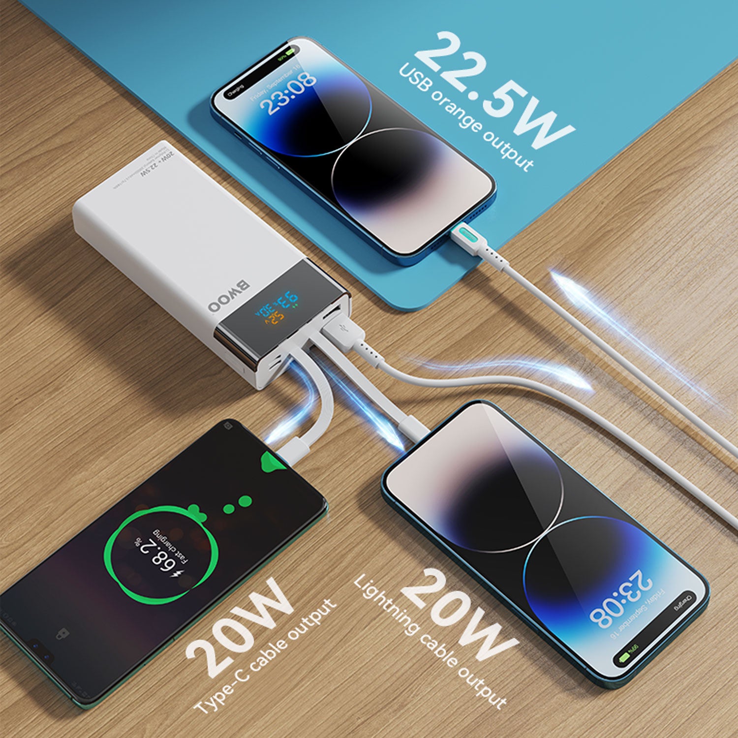 Power Bank with Cables