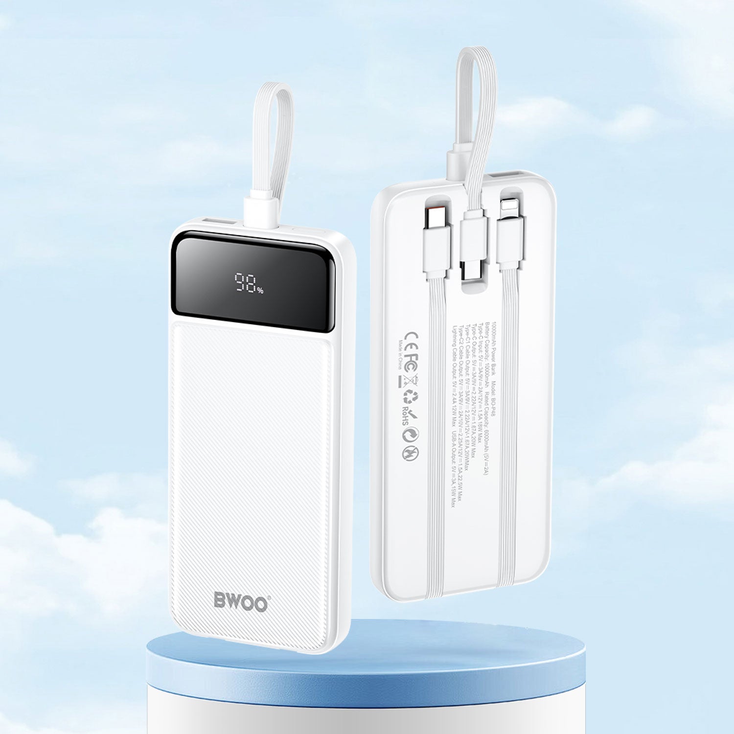 Power Bank With Built in Cable