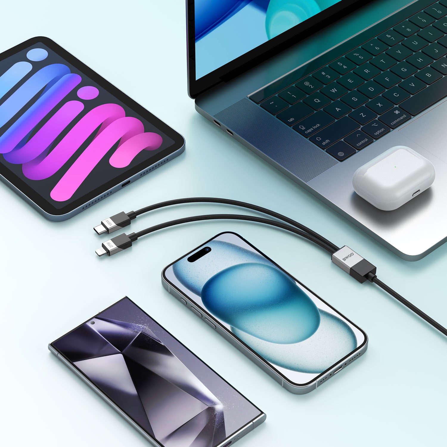 Type-C to Lightning & Type-C 2 in 1 Fast