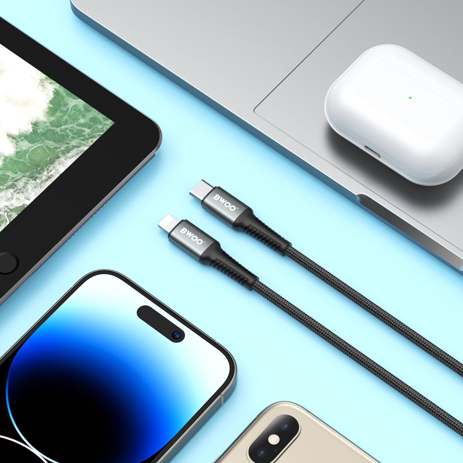 USB-C to USB-C Fast Charging Cable PD 27W Nylon 1M