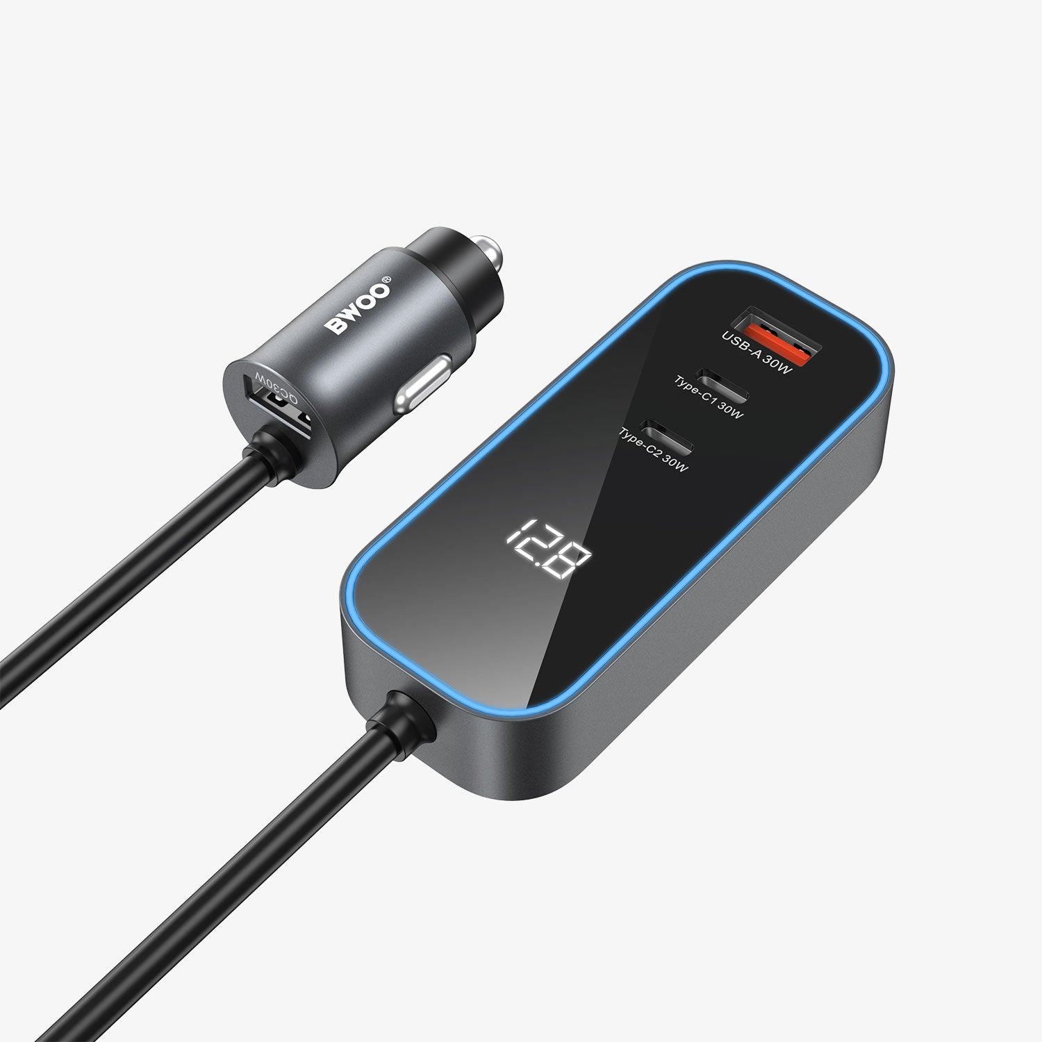 120W Multi 4 ports USB-C Car Charger