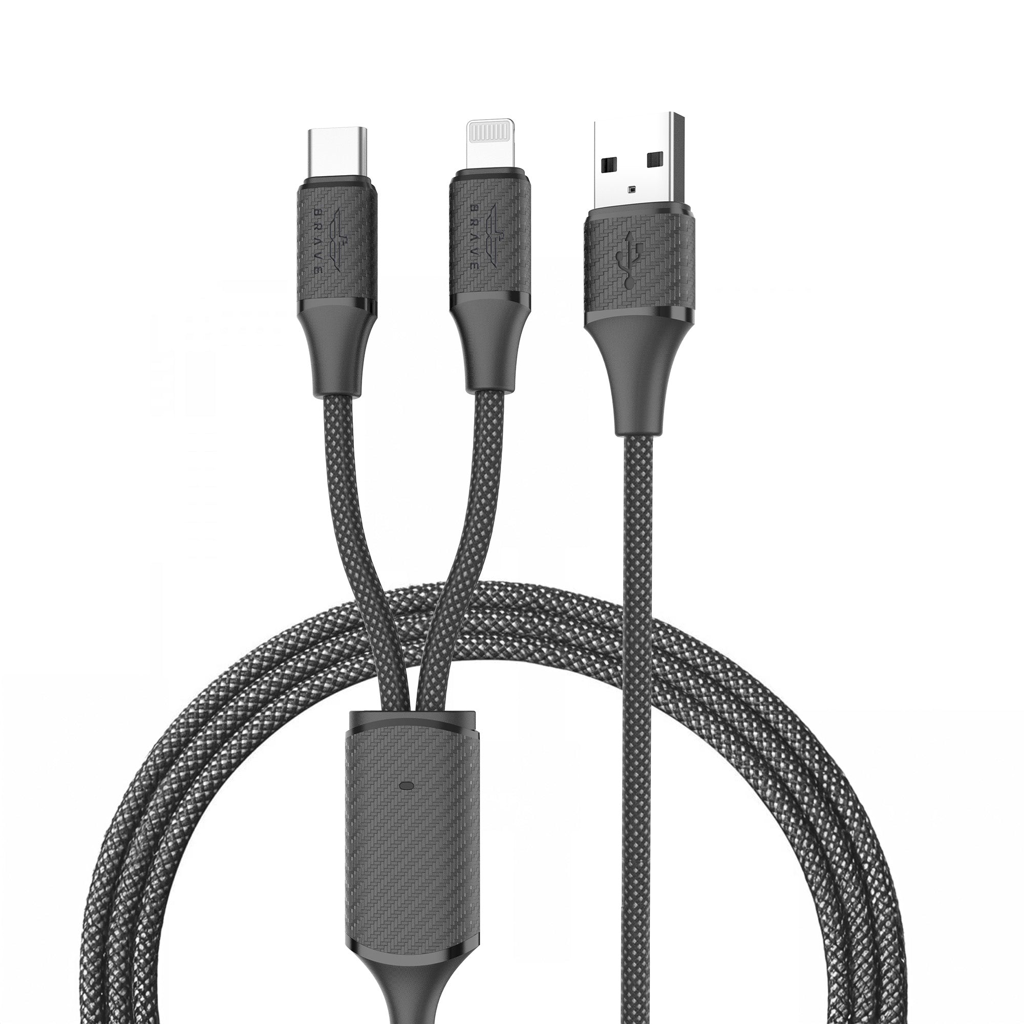 2-in-1 6A Fast Charging USB-A to Type-C