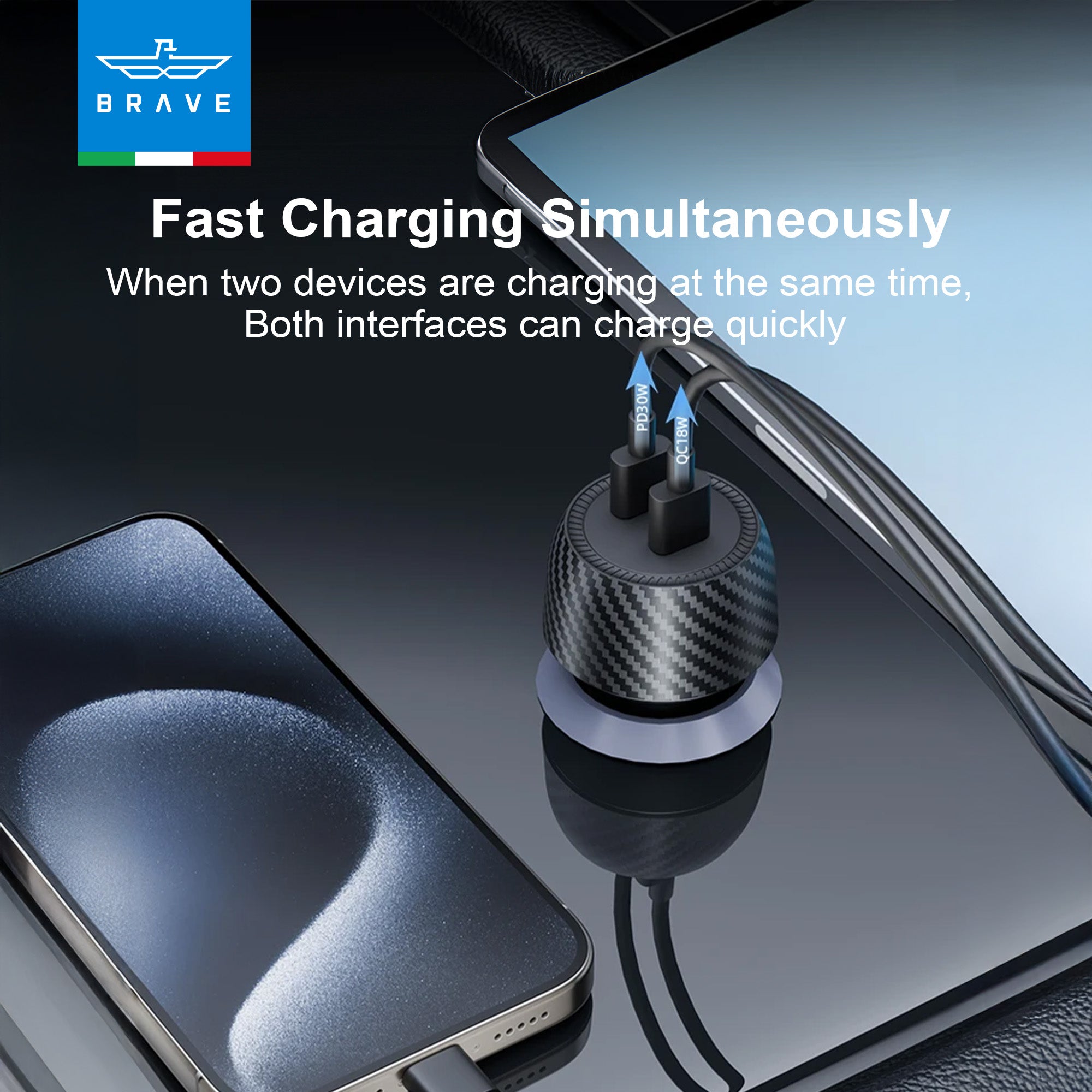48W QC 3.0&PD Dual Port Car Charger