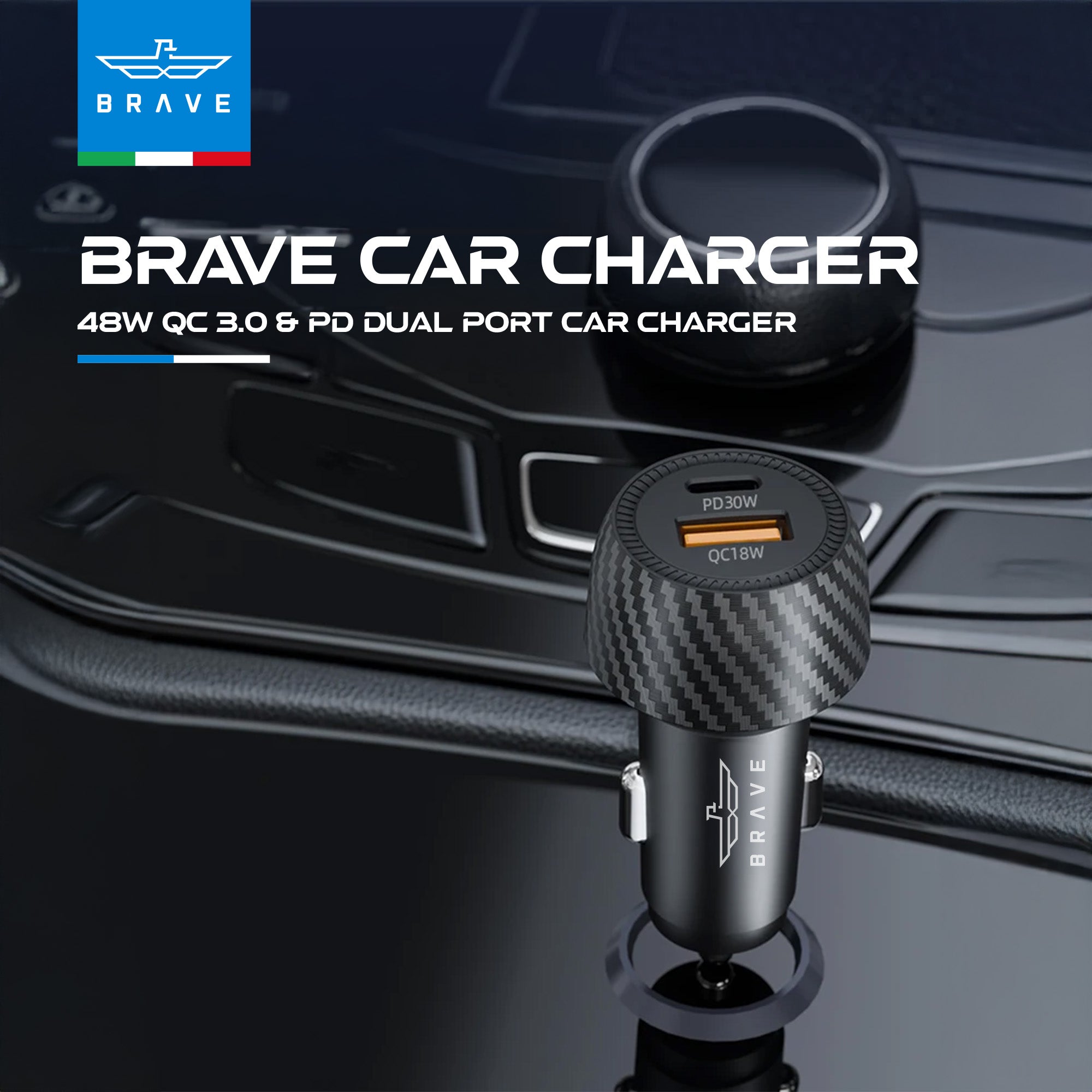 48W QC 3.0&PD Dual Port Car Charger