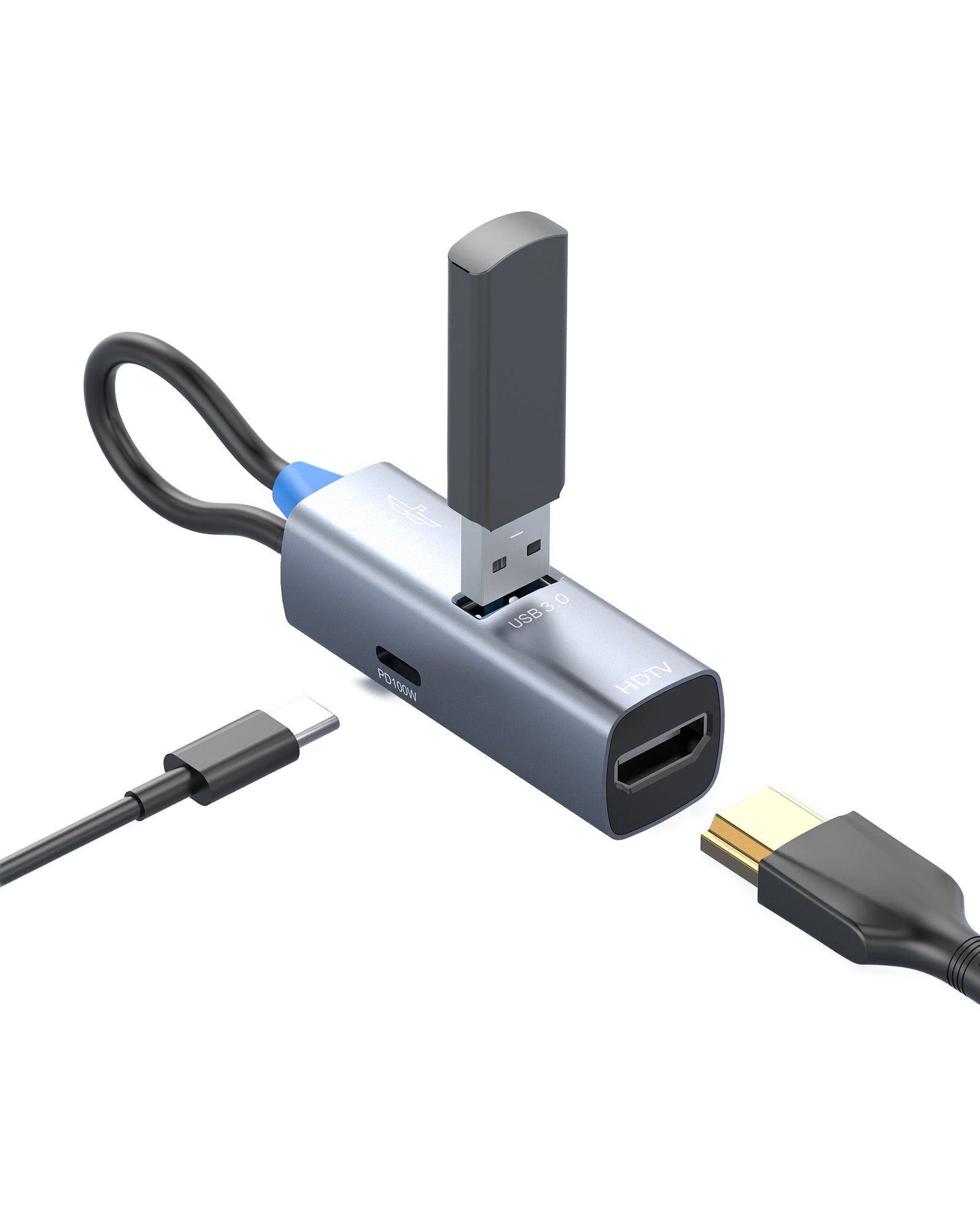 3-in-1 USB-C Multiport Hub