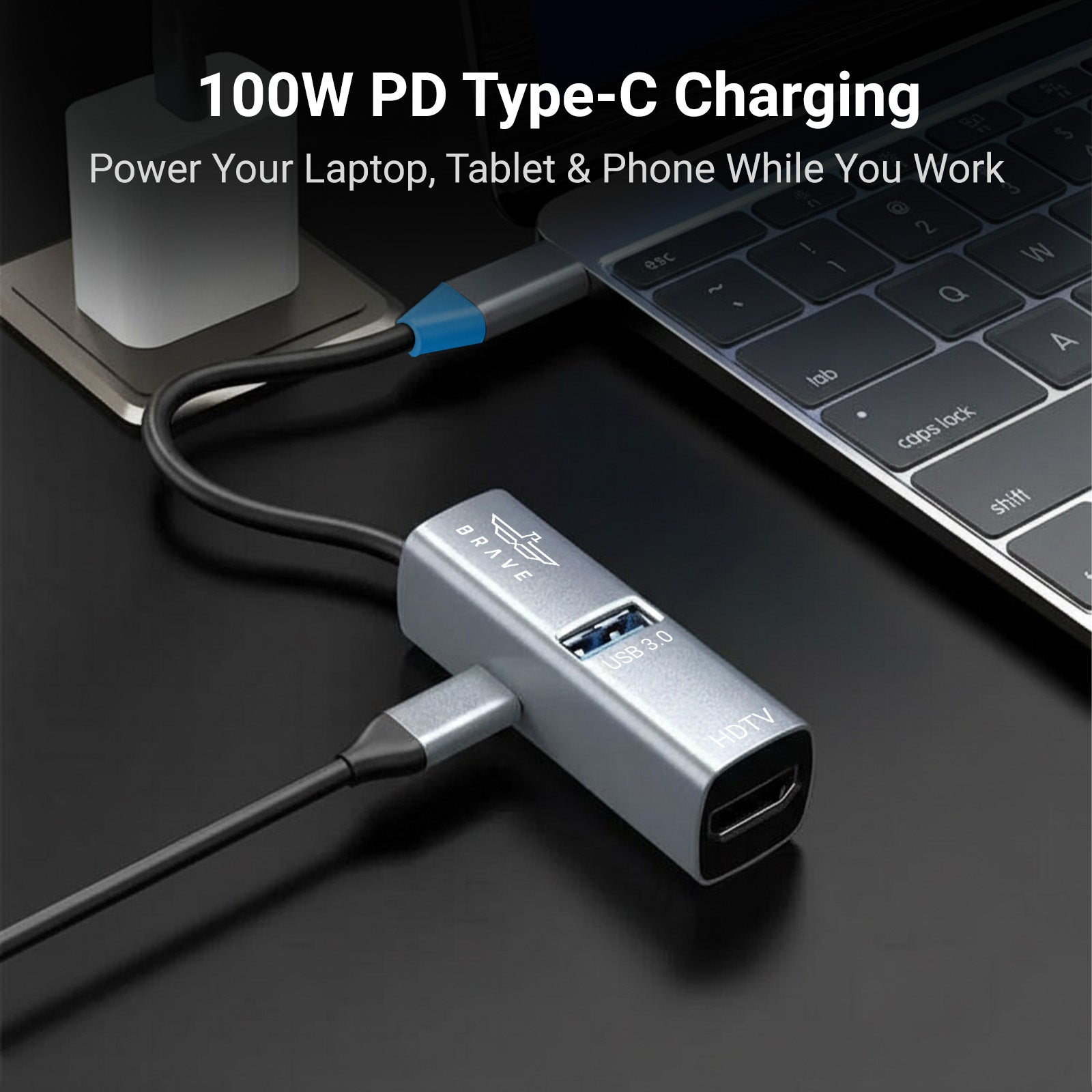 3-in-1 USB-C Multiport Hub
