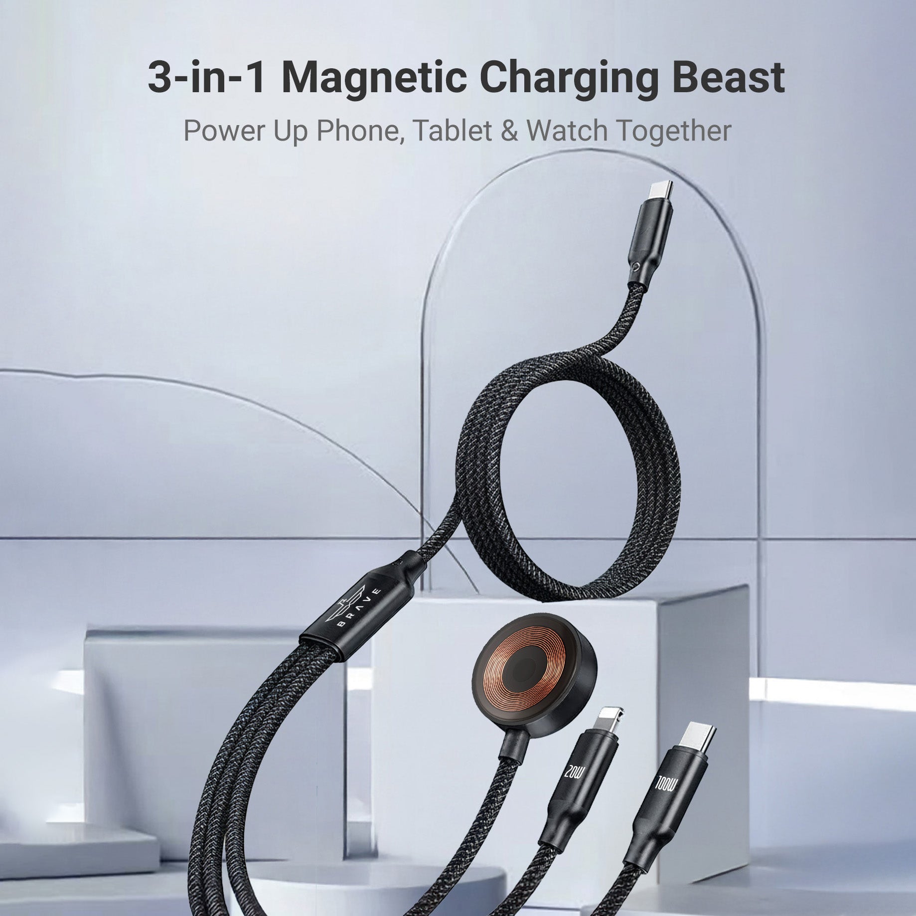 3-in-1 Fast Charging Cable 100W