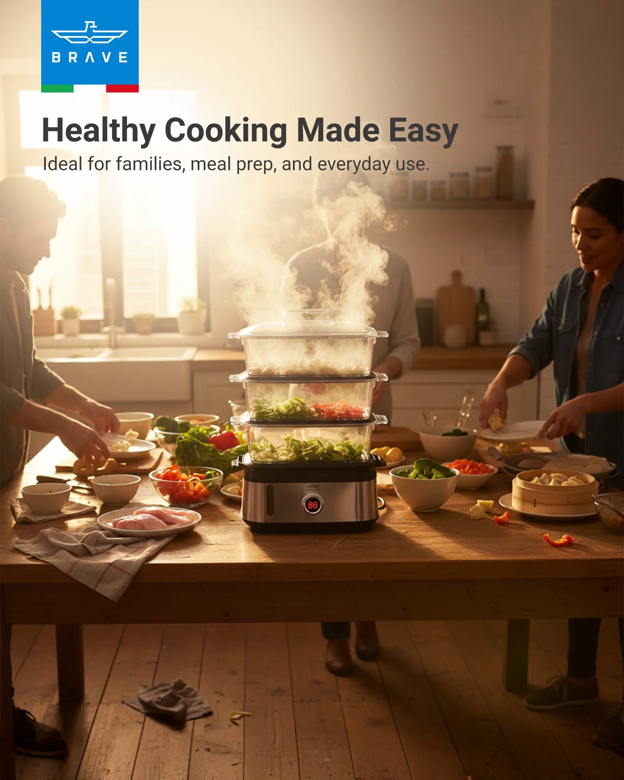 3-Tier Electric Food Steamer