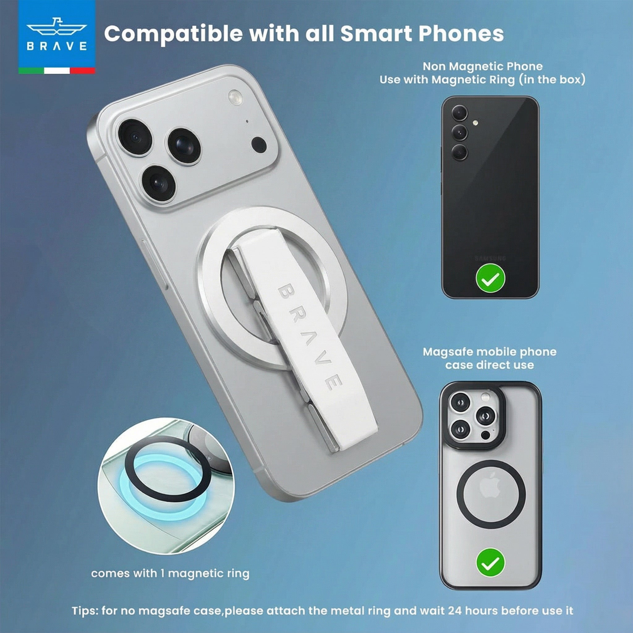 360° Rotatable Magnetic Phone Grip