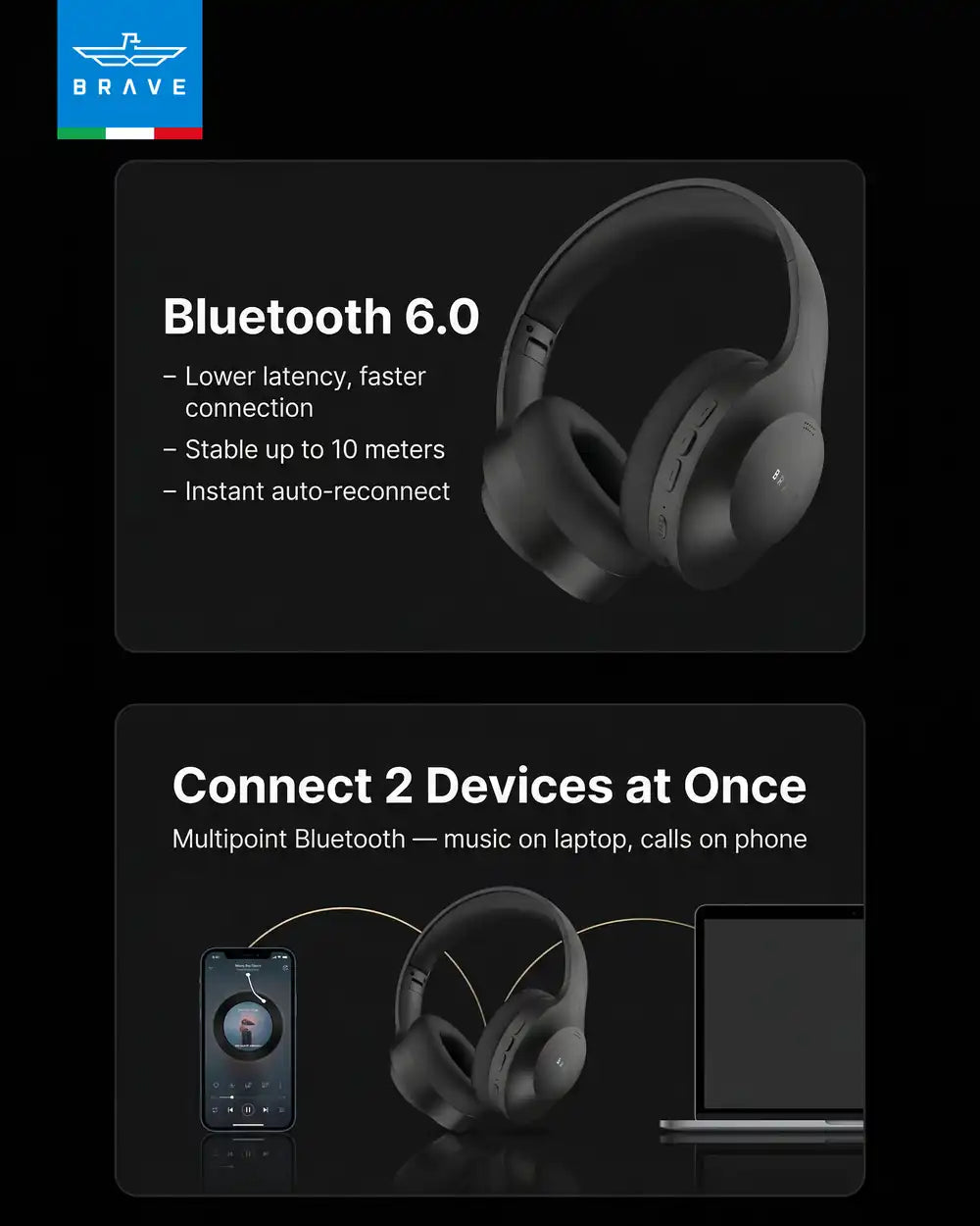 AuraMax ANC Wireless Headphones