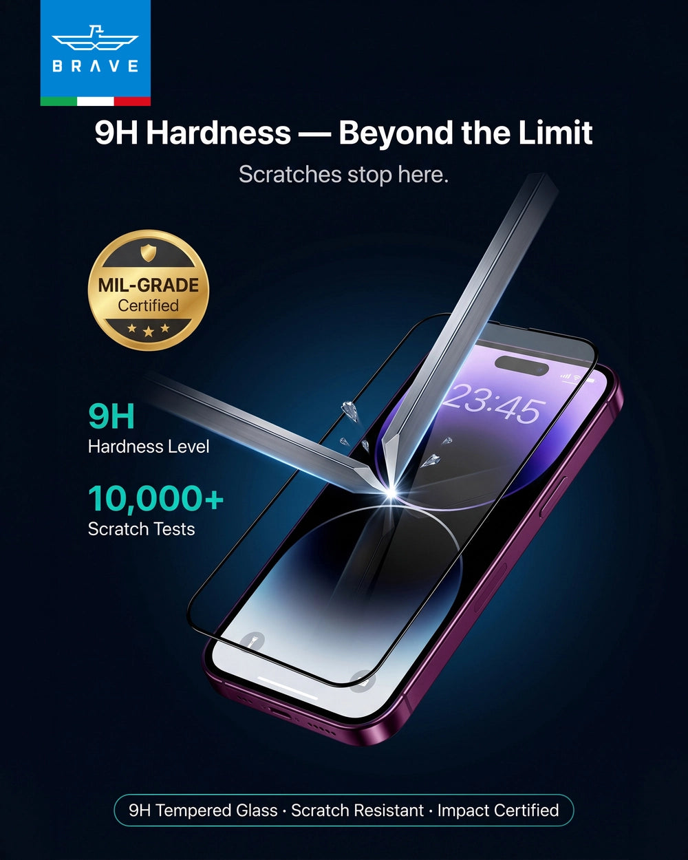 iPhone 18 Pro Max HD Tempered Glass Screen Protector – 9H Hardness