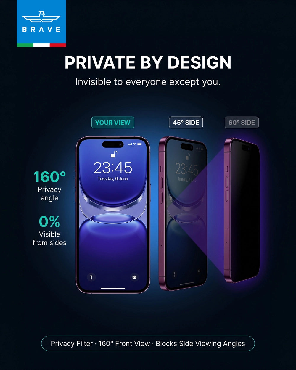 iPhone 18 Pro Max HD Tempered Glass Screen Protector – 9H Hardness | Privacy