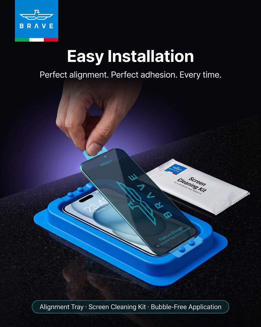iPhone 18 Pro Max HD Tempered Glass Screen Protector – 9H Hardness | Privacy