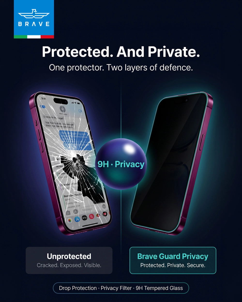 iPhone 18 Pro Max HD Tempered Glass Screen Protector – 9H Hardness | Privacy