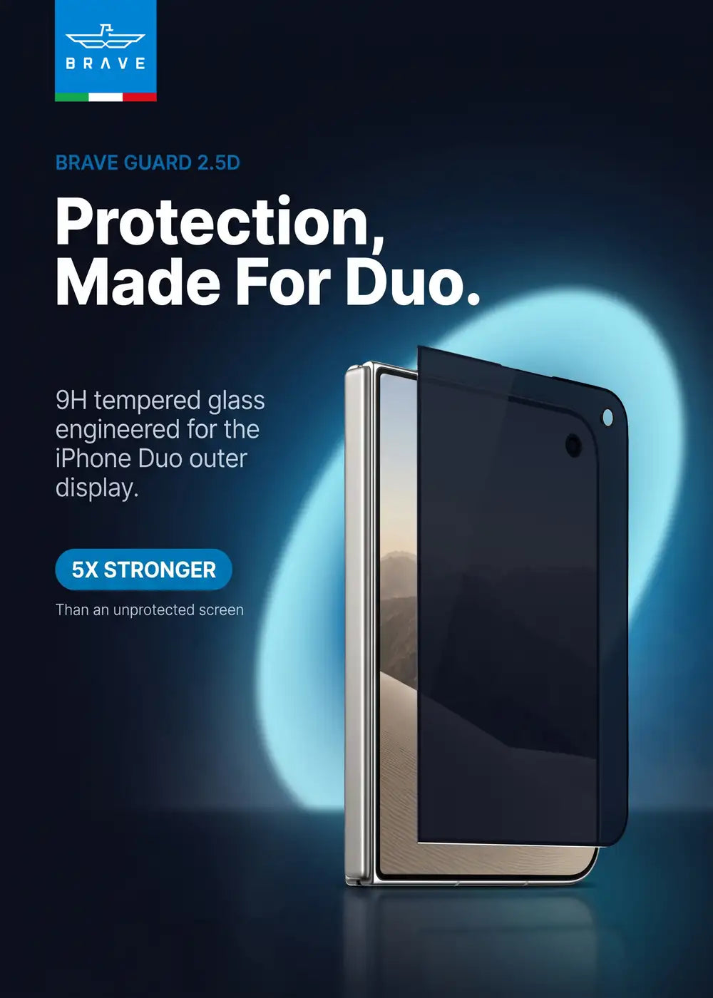 BRAVE Guard IPhone Duo Screen Protector, 9H Tempered Glass, 160° Anti-Spy Filter, HD Clear, Scratch Resistant, SP-18F - Privacy