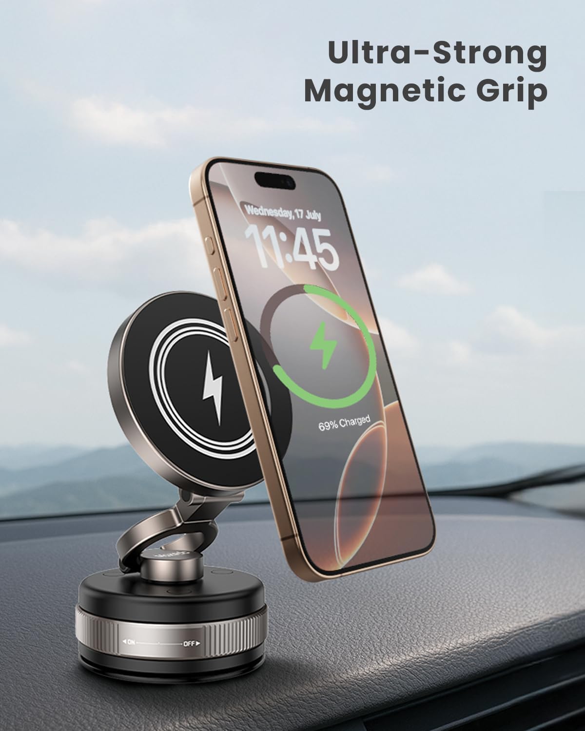 2 IN 1 CAR PHONE HOLDER 15W
