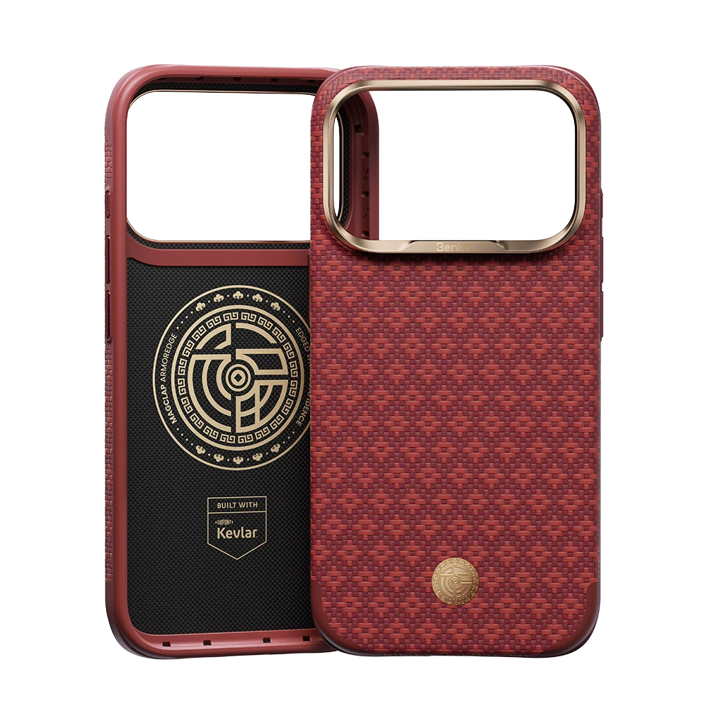BENKS ARMORGRID PRO PHONE CASE BUILT WITH KEVLAR® IP18 PRO MAX -17 PRO MAX SAWY RED