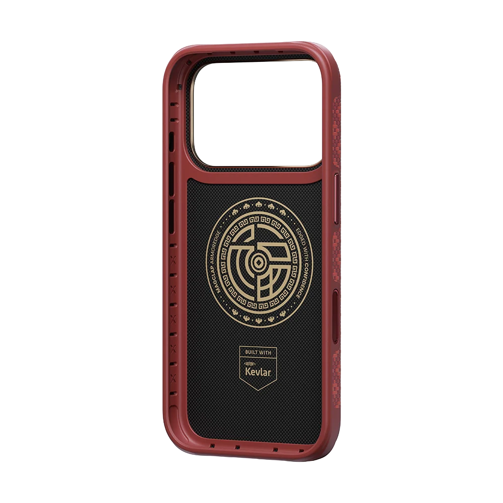 BENKS ARMORGRID EDGE X9 PHONE CASE BUILT WITH KEVLAR® IP18 PRO MAX -17 PRO MAX SAWY RED