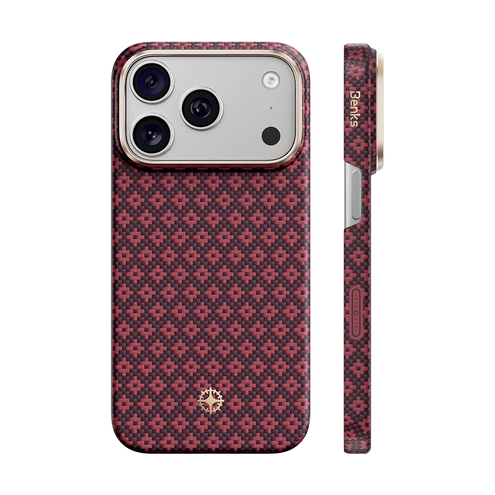 ArmorGrid Air Cherry Purple Case built with Kevlar® for iPhone 18 Pro Max |  iPhone 17 Pro Max