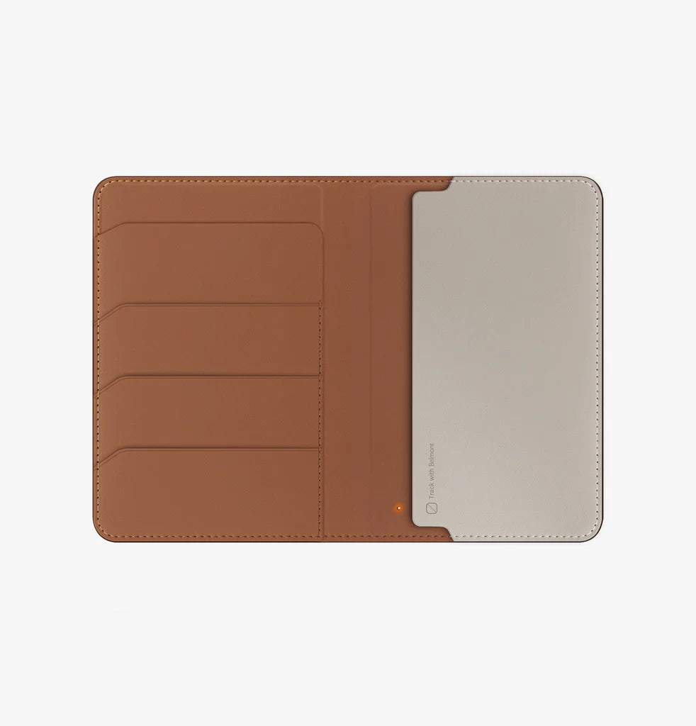 Belmont Find My Vegan Leather Passport Holder
