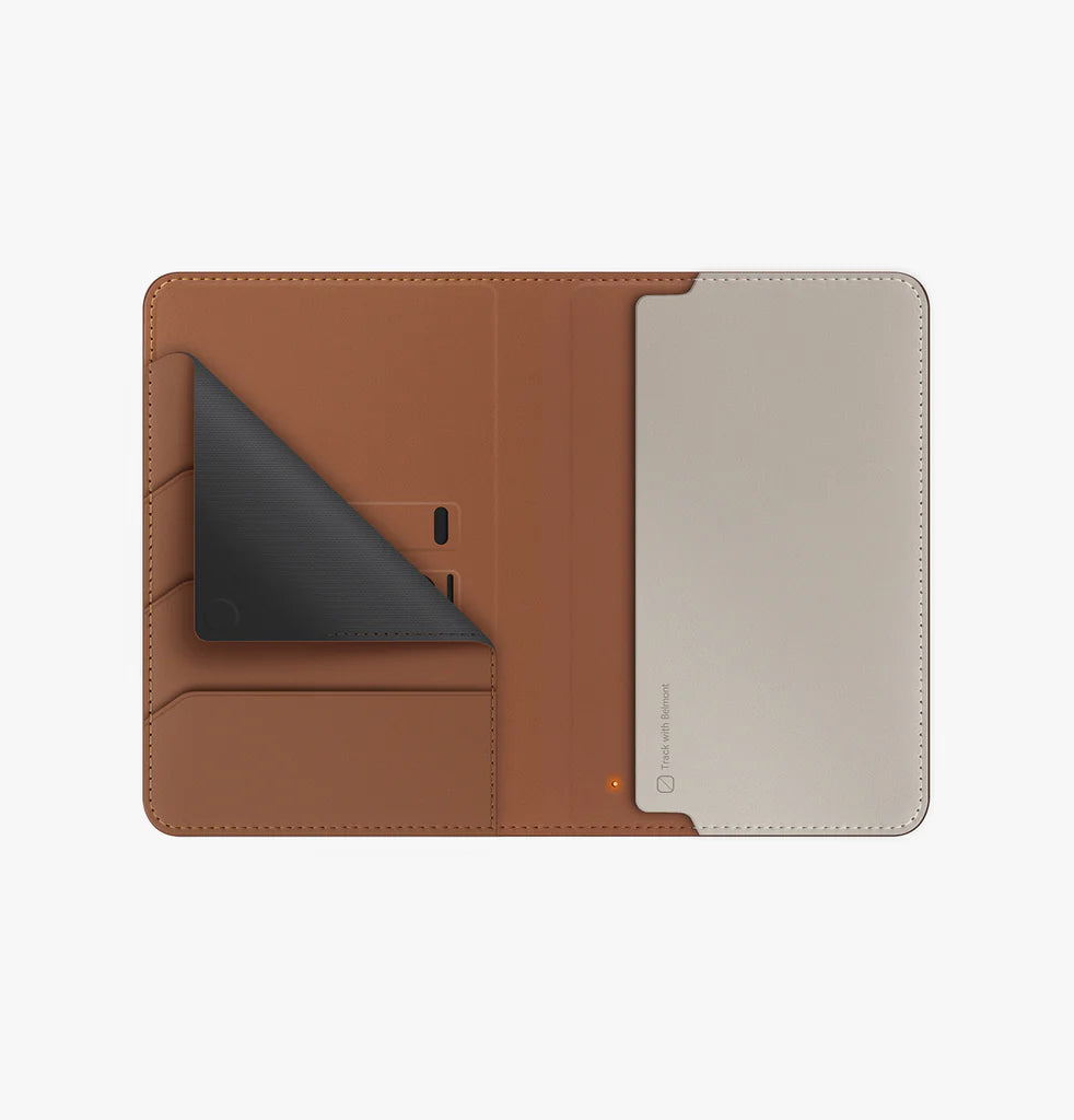 Belmont Find My Vegan Leather Passport Holder