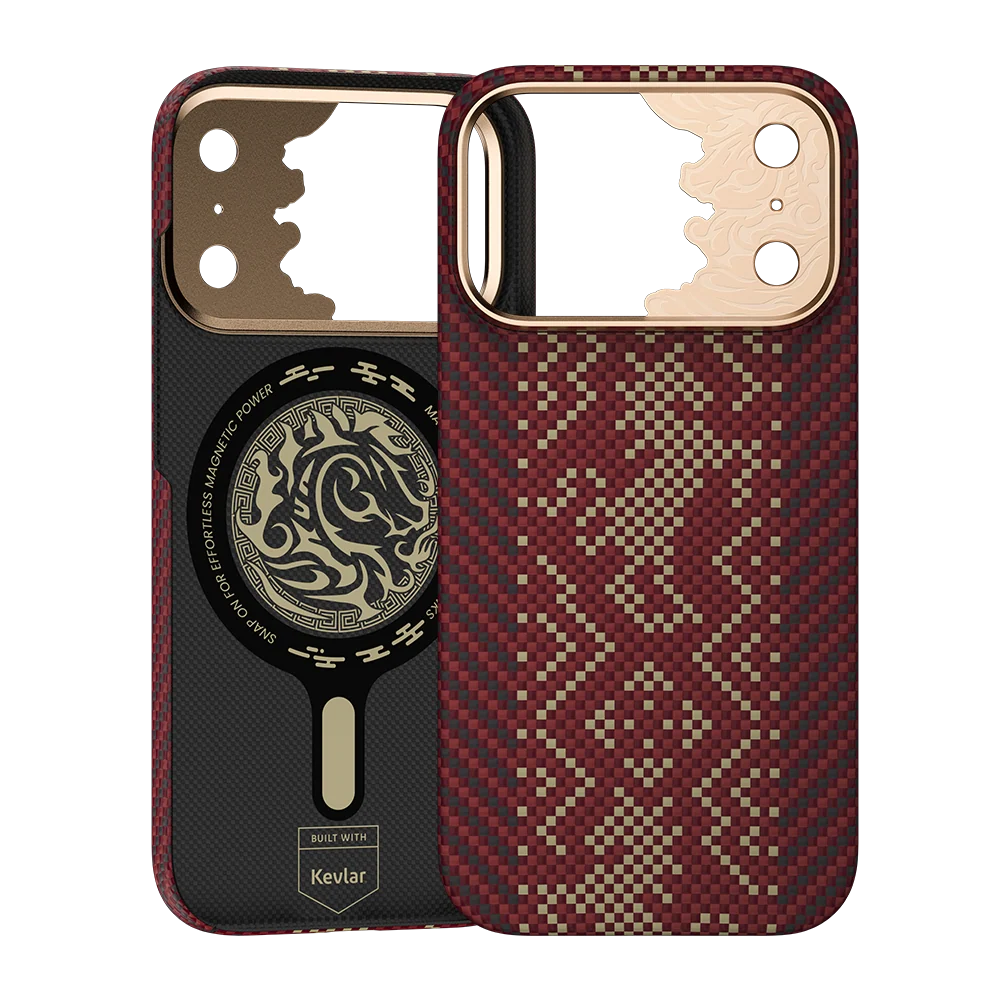 BENKS KNIGHT AIR C1 PHONE CASE BUILT WITH KEVLAR® IP18 PRO MAX -17 PRO MAX RED