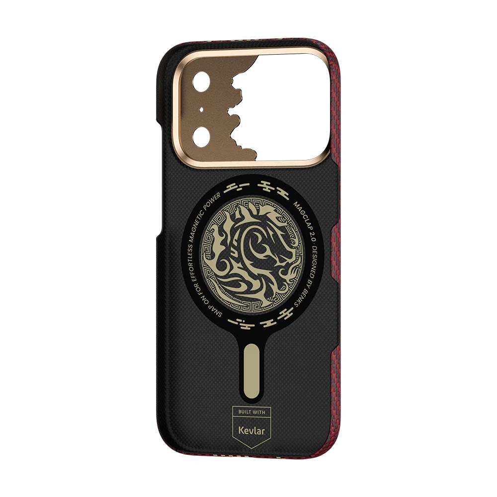 BENKS KNIGHT AIR C1 PHONE CASE BUILT WITH KEVLAR® IP18 PRO MAX -17 PRO MAX RED