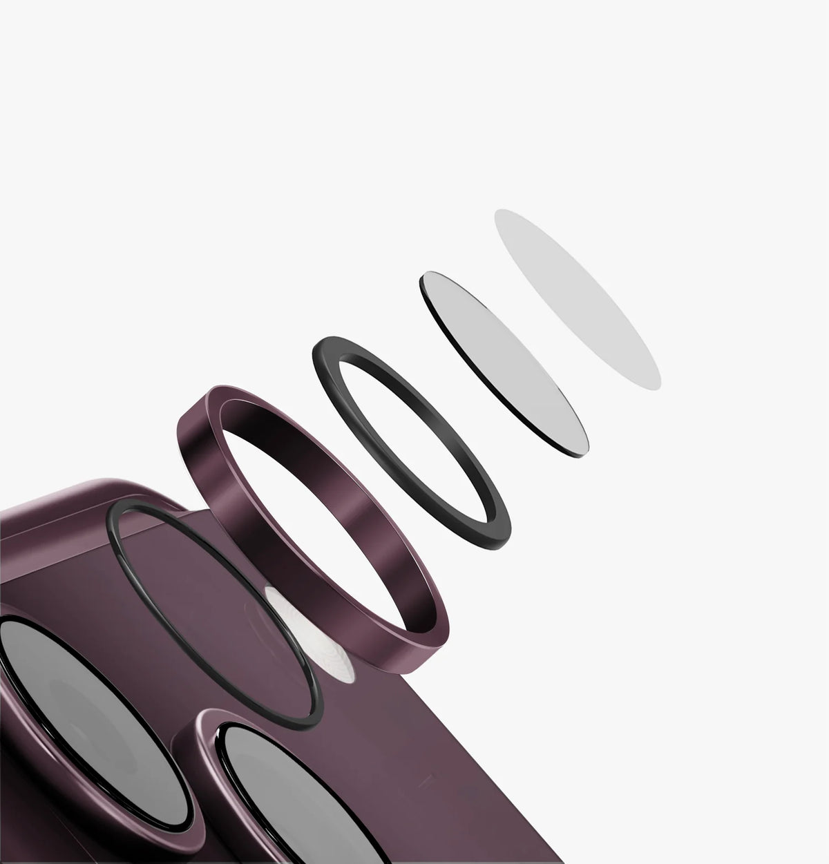 UNIQ OPTEX IPHONE 18 PRO/18 PRO MAX CAMERA LENS - BURGUND