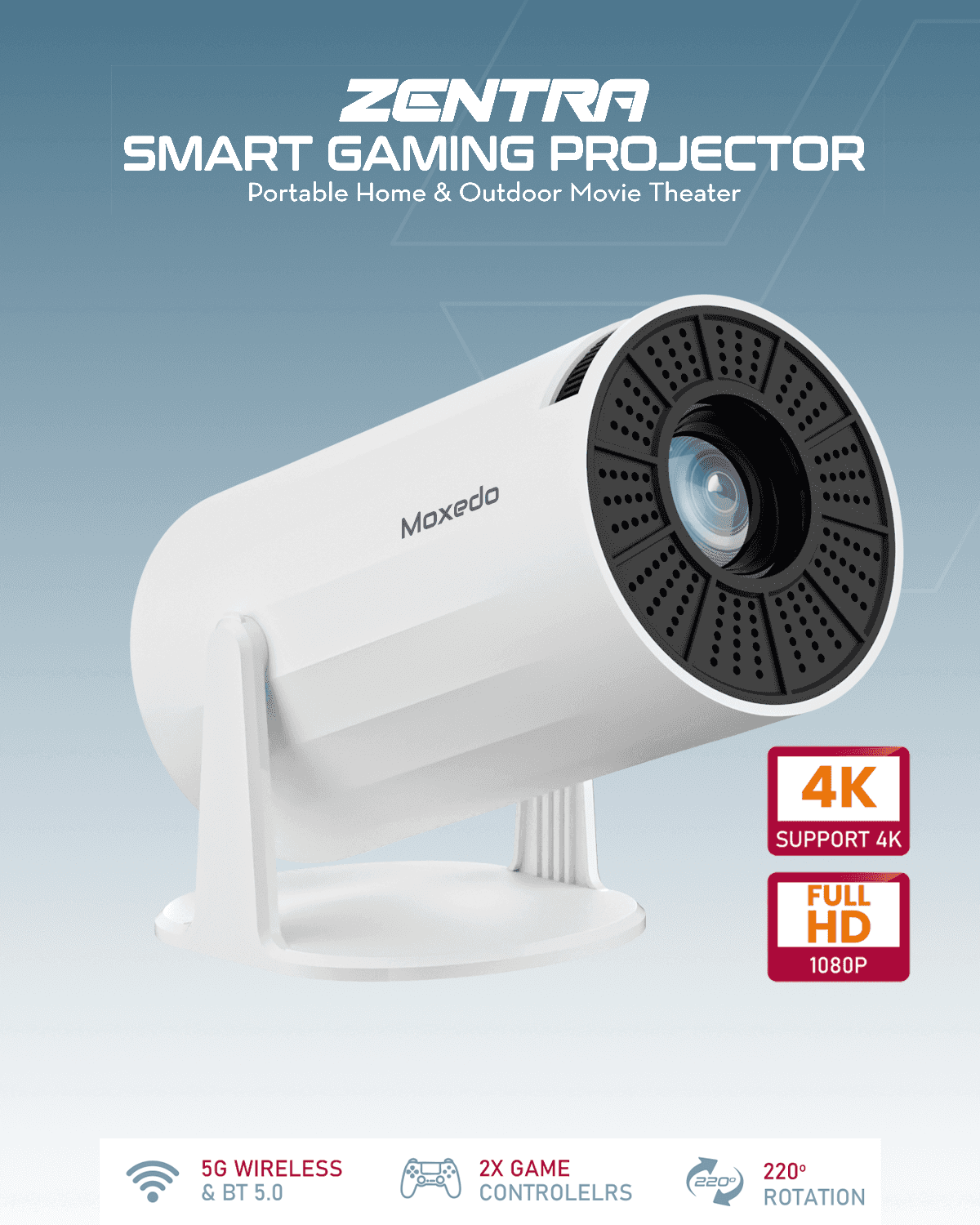 Zentra Smart Gaming Projector