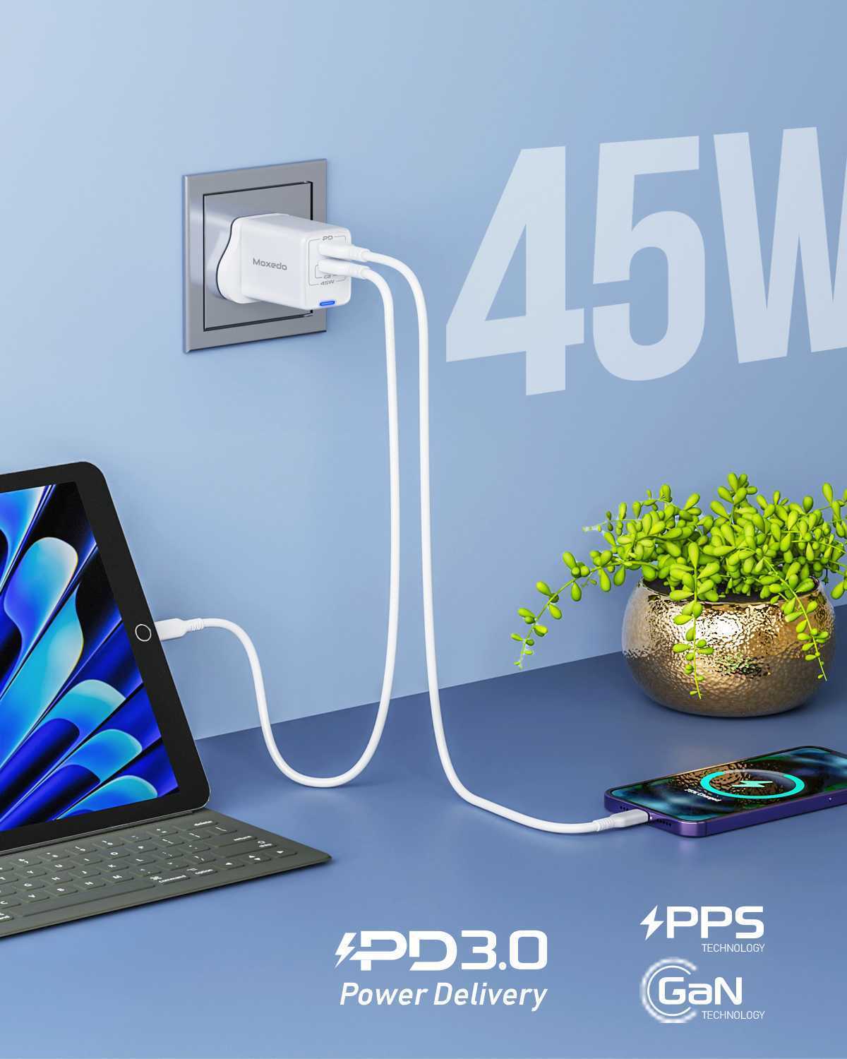 Volton Pro PD GaN Charger 45W PD 3.0