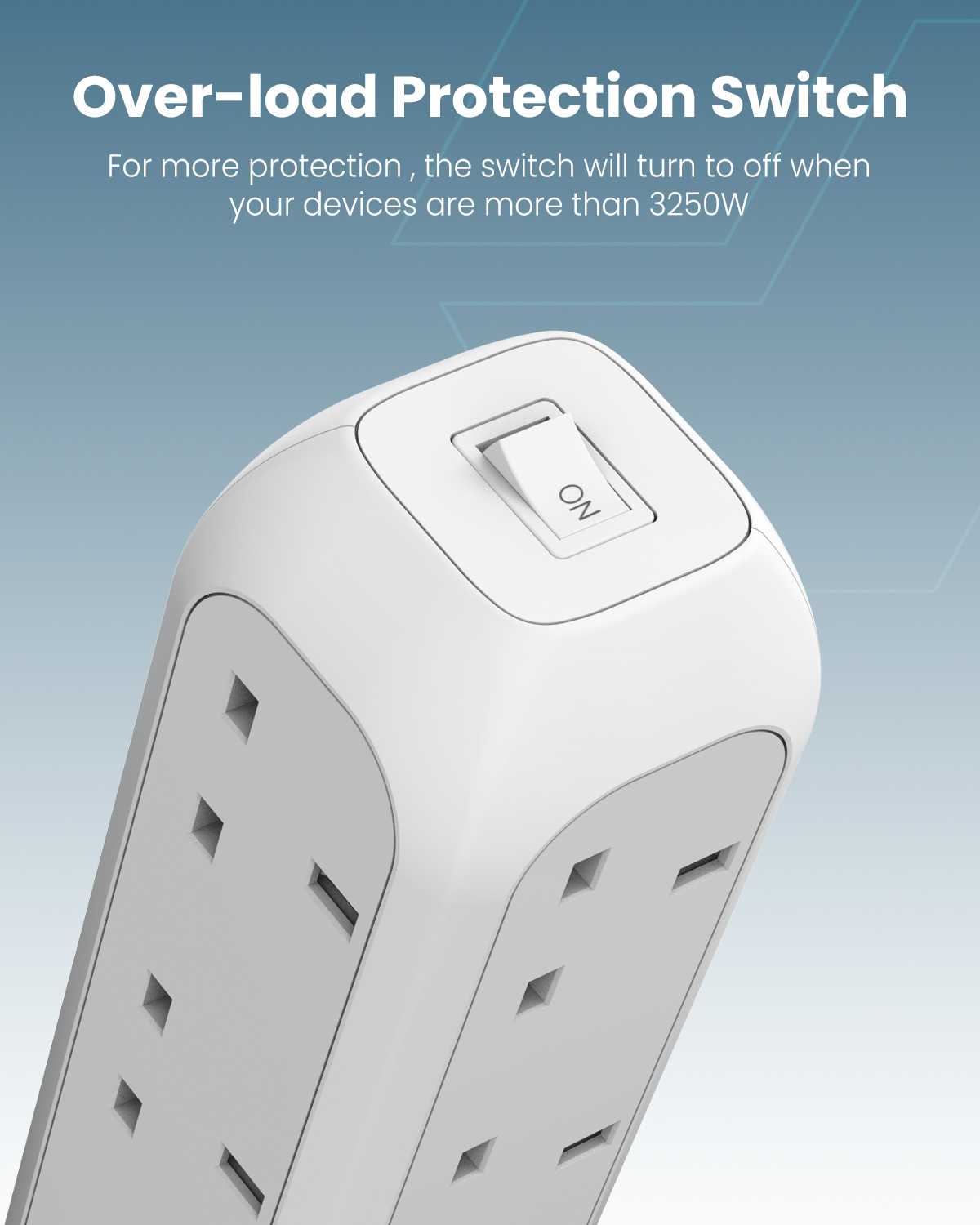 Smart-Hub Tower Power Strip