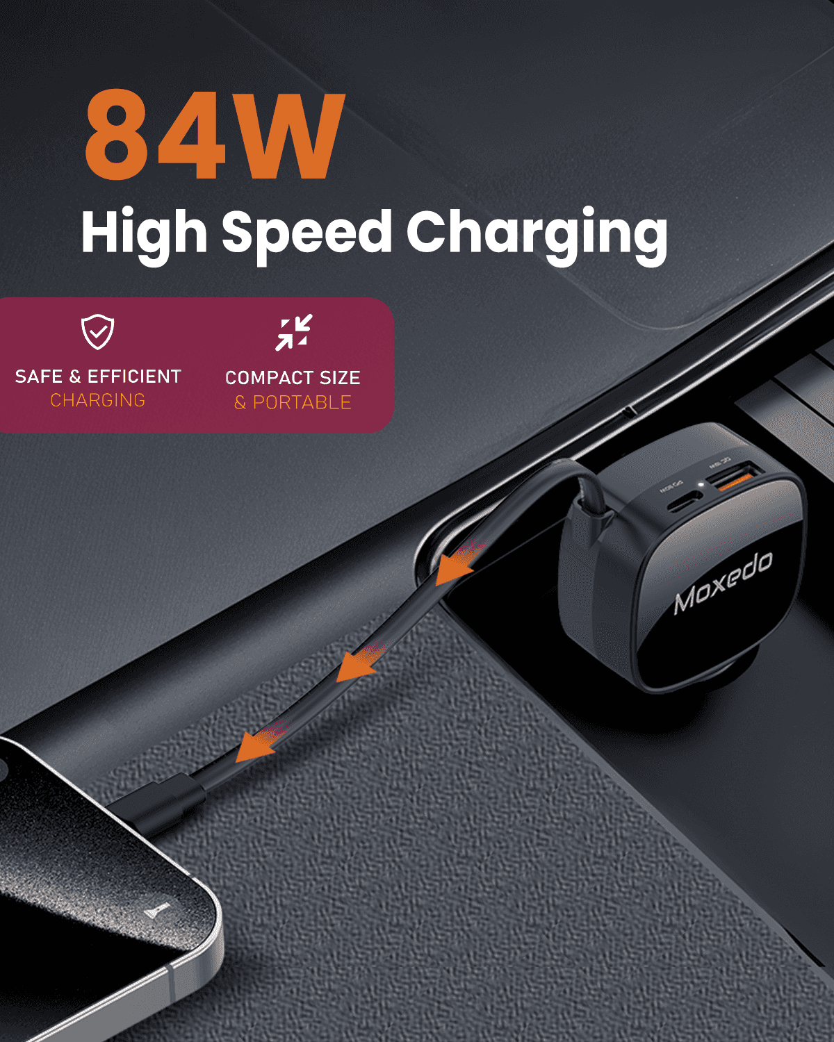 84W Ultra-Fast Car Charger