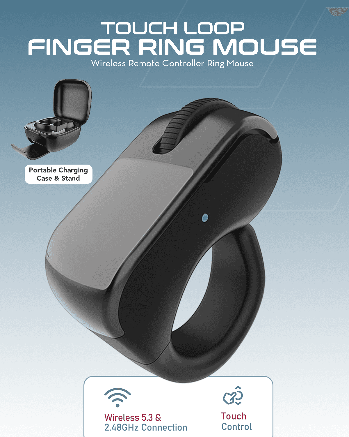 Finger Ring Mouse For PC, Laptop, Tablet, Mobile