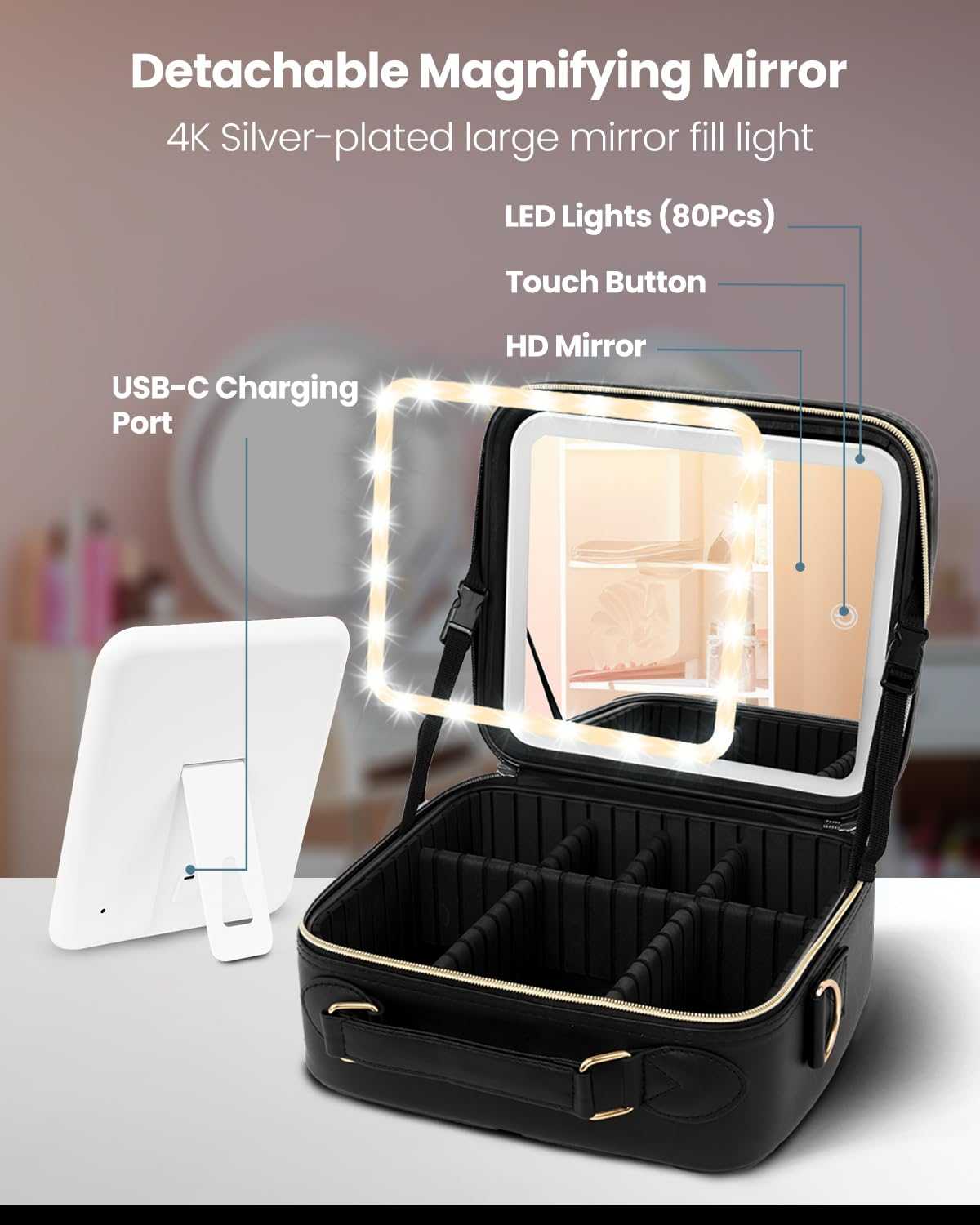 2 in 1 Portable Makeup Bag