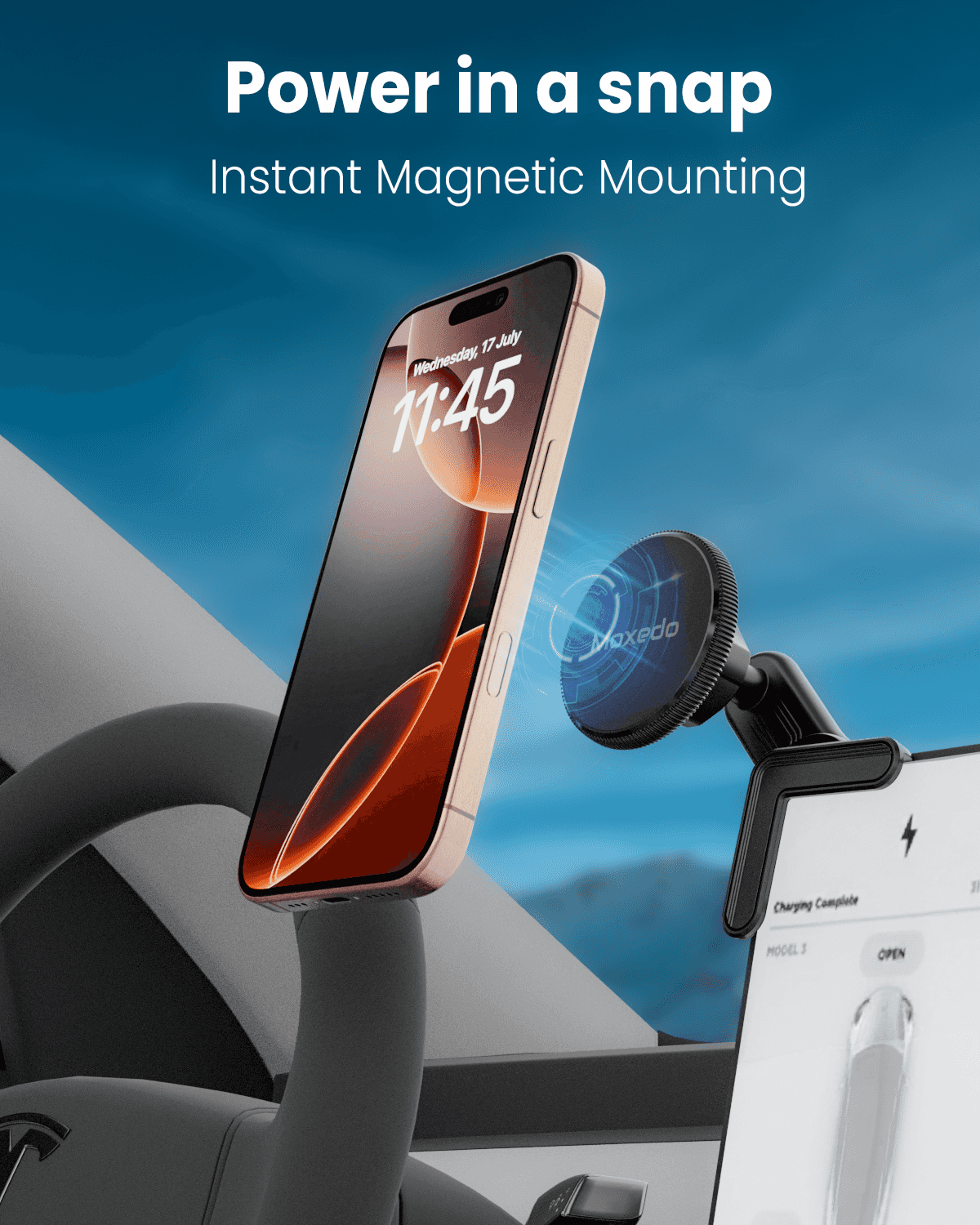CLIP-ON MAGNETIC BRACKET FLOATING SCREEN HOLDER