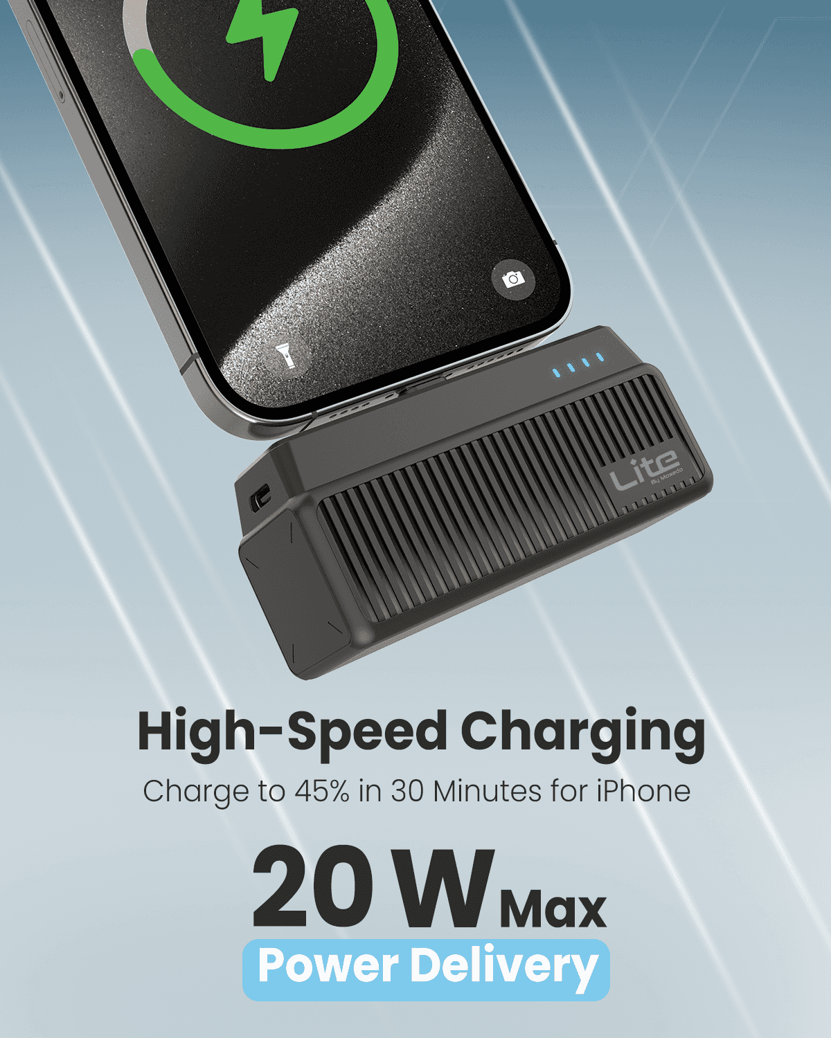 5000 mAh Mini-Pocket Power Bank 20W T ype-C