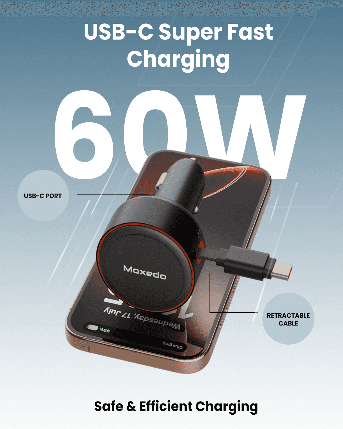 60W Ultra-Fast Car Charger