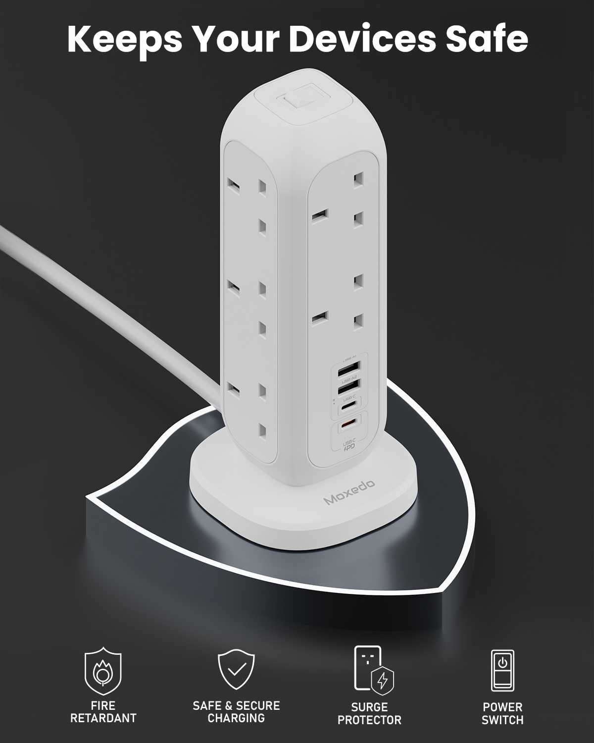 Smart-Hub Tower Power Strip