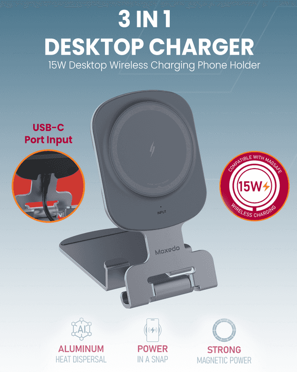 3 in 1 Desktop Charger 15W