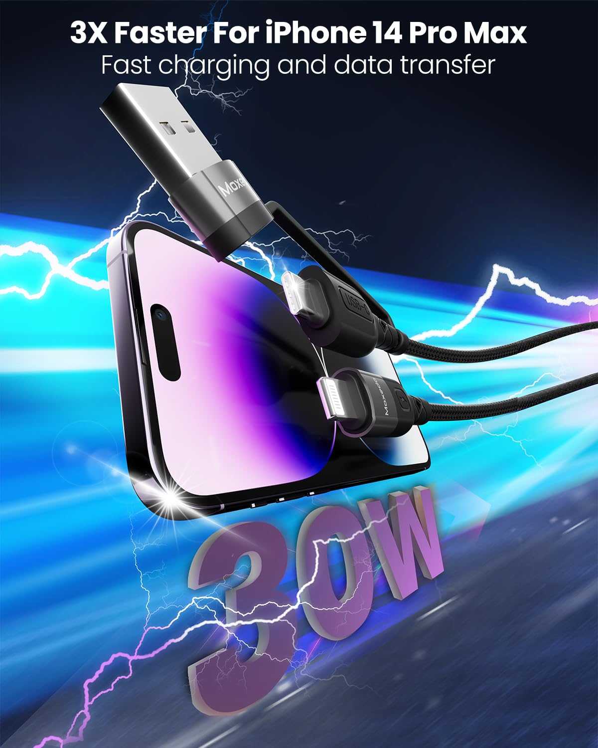 2 in 1 30W PD Interchangeable Cable