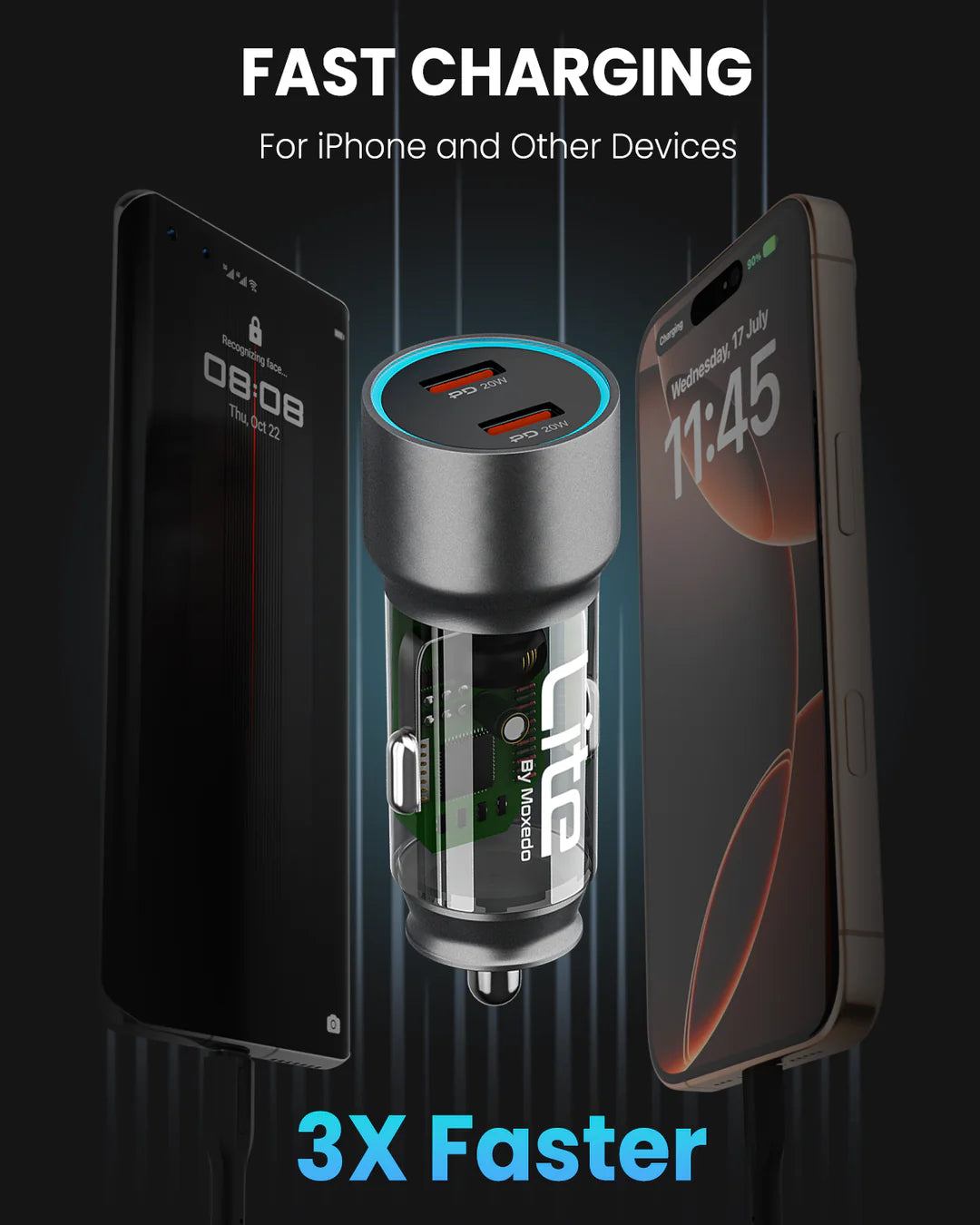 40W Car Charger PD 3.0
