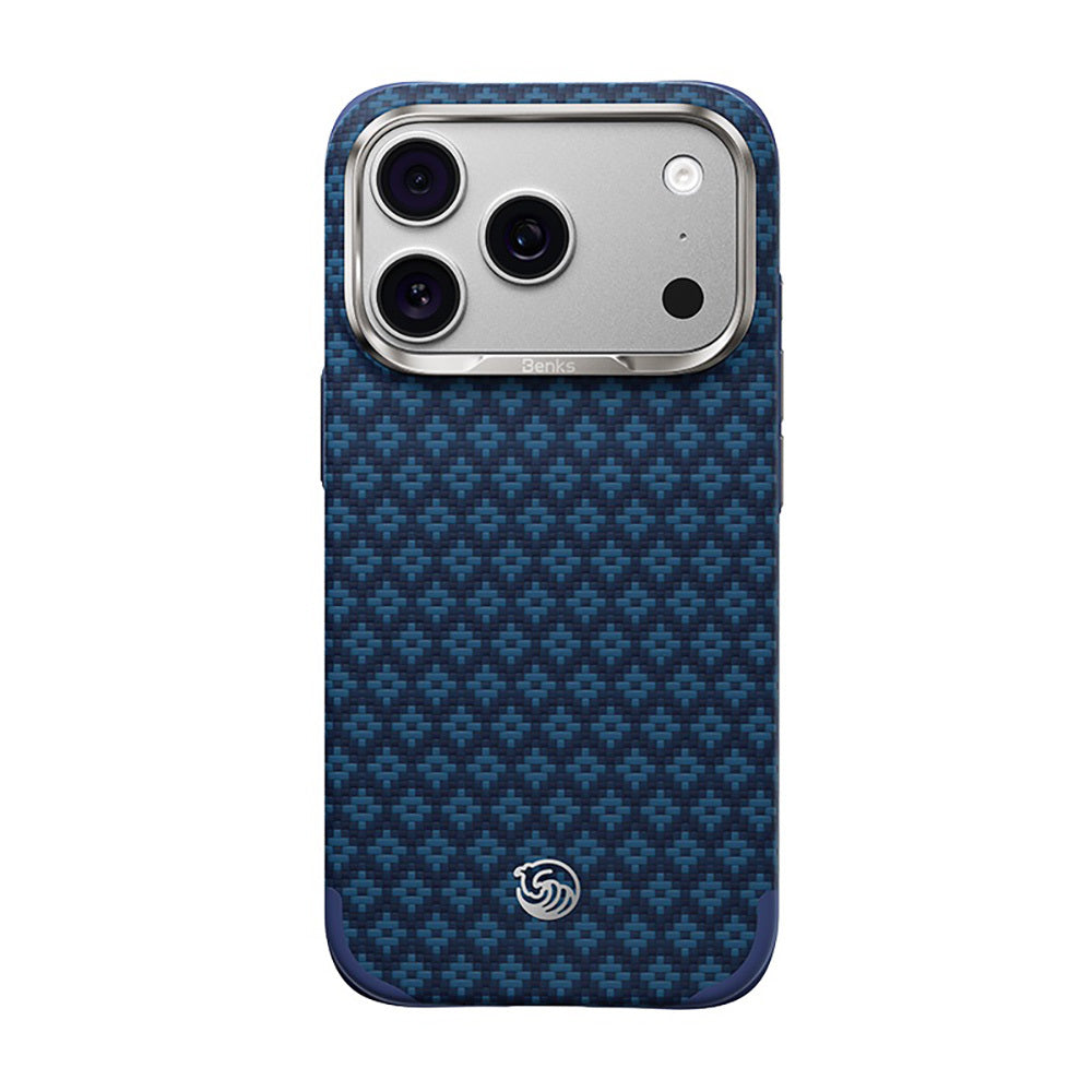 BENKS ARMORGRID EDGE X9 PHONE CASE BUILT WITH KEVLAR® IP18 PRO MAX -17 PRO MAX BLUE