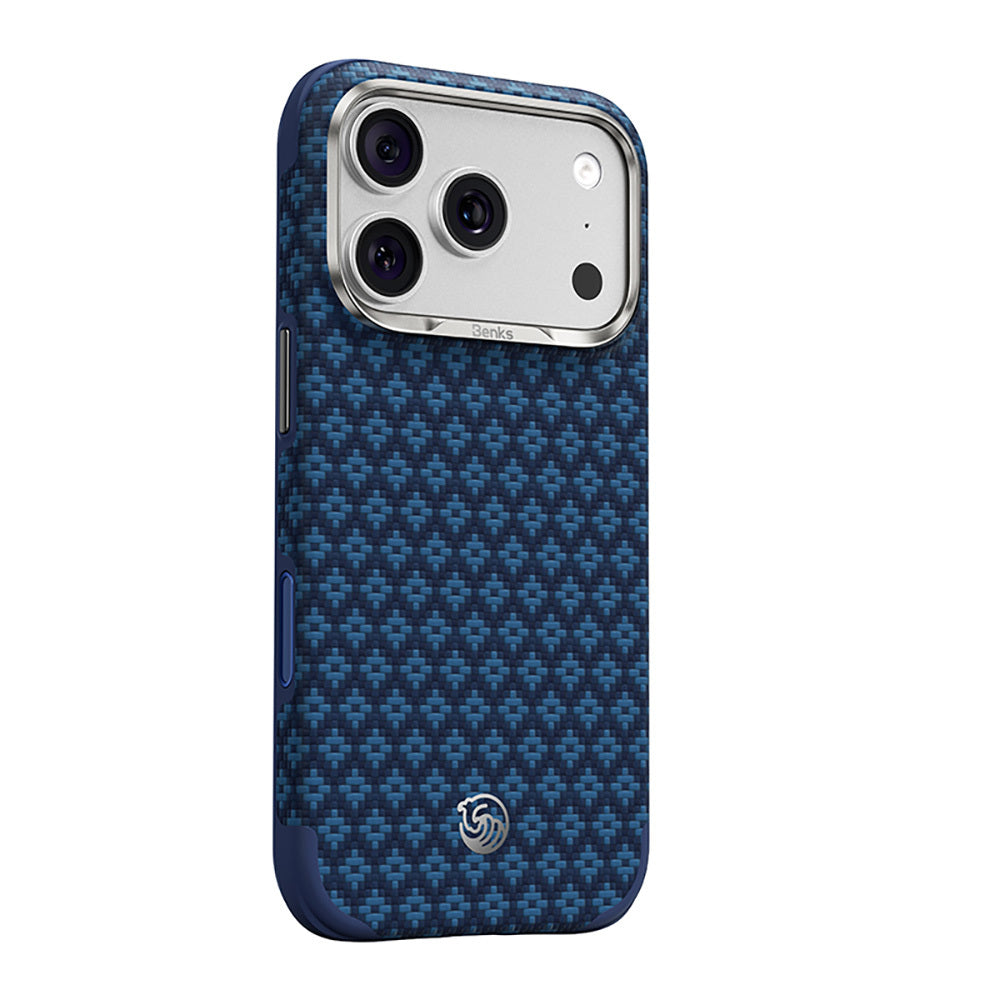 BENKS ARMORGRID EDGE X9 PHONE CASE BUILT WITH KEVLAR® IP18 PRO MAX -17 PRO MAX BLUE