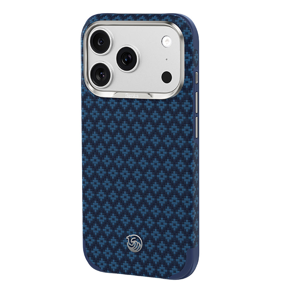 BENKS ARMORGRID EDGE X9 PHONE CASE BUILT WITH KEVLAR® IP18 PRO MAX -17 PRO MAX BLUE