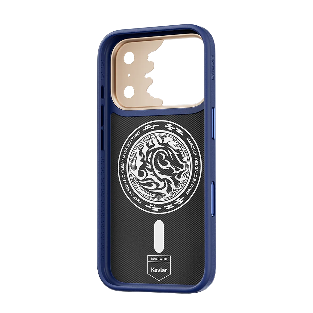 BENKS KNIGHT PRO PHONE CASE BUILT WITH KEVLAR® IP18 PRO MAX -17 PRO MAX BLUE