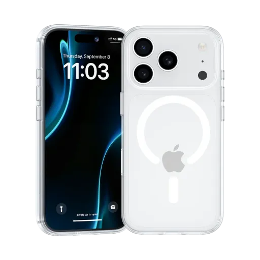 BENKS CRYSTAL MAGNETIC PHONE CASE IP18 PRO -17 PRO TRANSPARENT