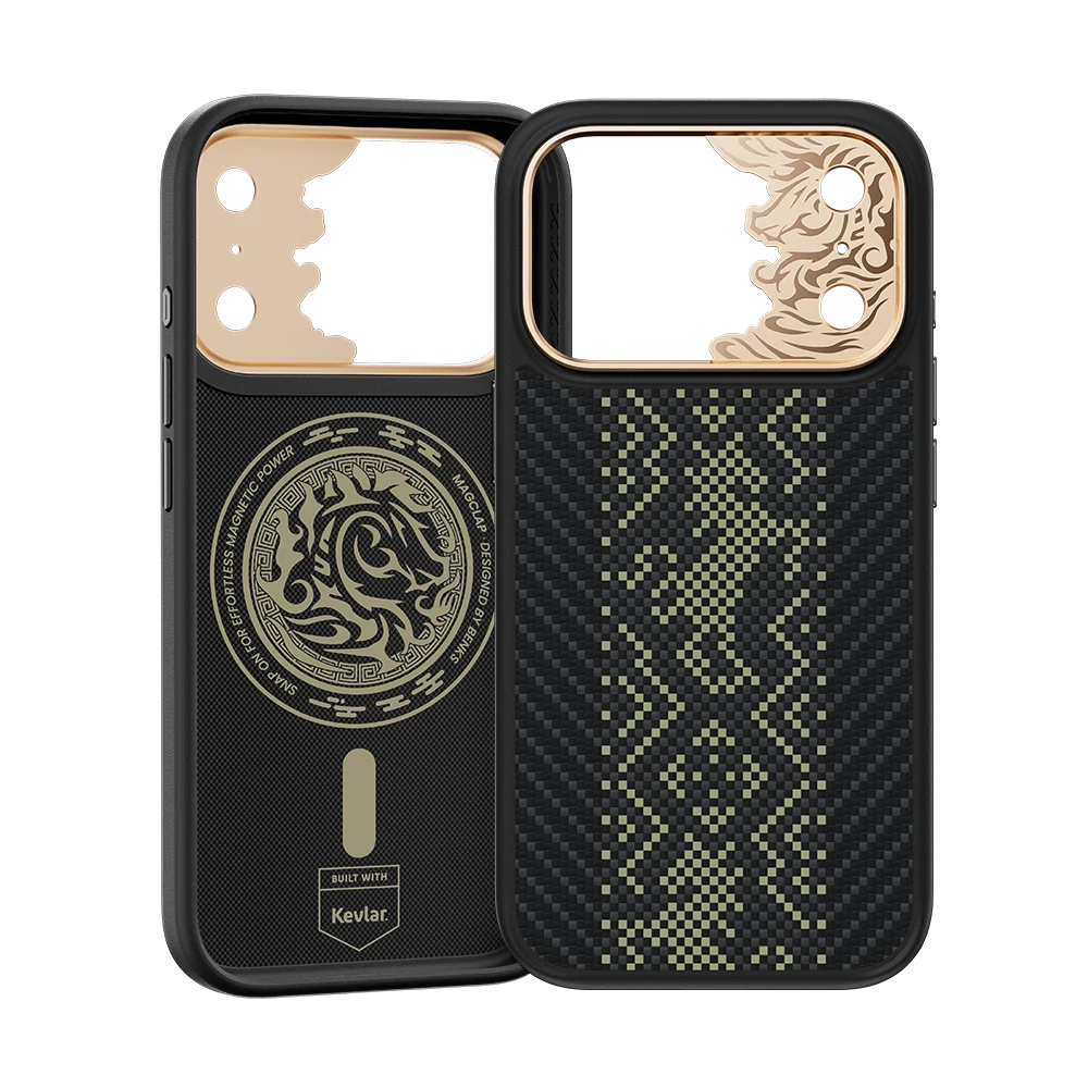 BENKS KNIGHT PRO PHONE CASE BUILT WITH KEVLAR® IP18 PRO MAX -17 PRO MAX BLACK
