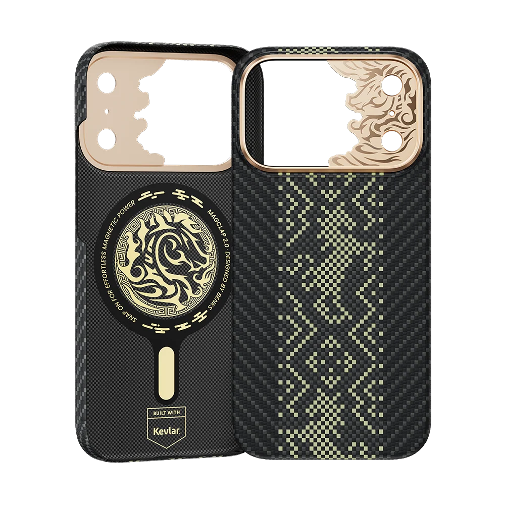 BENKS KNIGHT AIR C1 PHONE CASE BUILT WITH KEVLAR® IP18 PRO MAX - 17 PRO MAX BLACK
